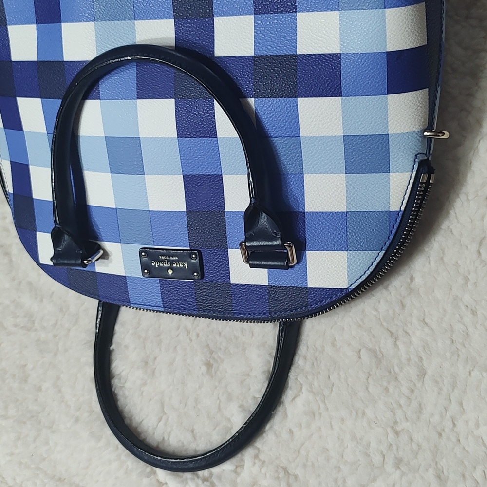 Super Rare Kate Spade Blue Plaid Bag - Picture 10 of 15